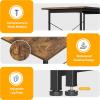 imageHealSmart 32 Inch Computer Office Desk Home Writing Study Worktable with Storage Bag for Bedroom Office Apartment BrownDeep Brown32 Inch