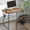 imageHealSmart 32 Inch Computer Office Desk Home Writing Study Worktable with Storage Bag for Bedroom Office Apartment BrownDeep Brown32 Inch