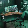 imageHealSmart 32 Inch Computer Office Desk Home Writing Study Worktable with Storage Bag for Bedroom Office Apartment BrownDeep Brown32 Inch