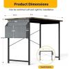imageHealSmart 32 Inch Computer Office Desk Home Writing Study Worktable with Storage Bag for Bedroom Office Apartment BrownDeep Brown40 Inch