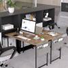 imageHealSmart 32 Inch Computer Office Desk Home Writing Study Worktable with Storage Bag for Bedroom Office Apartment BrownDeep Brown40 Inch