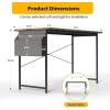 imageHealSmart 32 Inch Computer Office Desk Home Writing Study Worktable with Storage Bag for Bedroom Office Apartment BrownDeep Brown47 Inch
