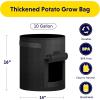 imageHealSmart 5Pack 5Gallon Potato Grow Bags Planter Pots with Handle Access Flap and Visual Window Easy to Harvest Thickened NonWoven Aeration Fabric Container for Tomato Carrot FruitsBlack