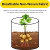 imageHealSmart 5Pack 5Gallon Potato Grow Bags Planter Pots with Handle Access Flap and Visual Window Easy to Harvest Thickened NonWoven Aeration Fabric Container for Tomato Carrot FruitsBlack