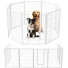 imageHealSmart 6 Panel 24quot Plastic Dog Playpen Folding ampamp Portable Pet Playpen for Indoor ampamp Outdoor Use Safe ampamp Secure Fence Ideal for Small to Medium Dogs BlackWhite