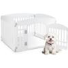 imageHealSmart 6 Panel 24quot Plastic Dog Playpen Folding ampamp Portable Pet Playpen for Indoor ampamp Outdoor Use Safe ampamp Secure Fence Ideal for Small to Medium Dogs BlackWhite