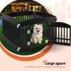 imageHealSmart 6 Panel 24quot Plastic Dog Playpen Folding ampamp Portable Pet Playpen for Indoor ampamp Outdoor Use Safe ampamp Secure Fence Ideal for Small to Medium Dogs BlackBlack