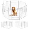 imageHealSmart 6 Panel 24quot Plastic Dog Playpen Folding ampamp Portable Pet Playpen for Indoor ampamp Outdoor Use Safe ampamp Secure Fence Ideal for Small to Medium Dogs BlackWhite