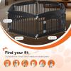 imageHealSmart 6 Panel 24quot Plastic Dog Playpen Folding ampamp Portable Pet Playpen for Indoor ampamp Outdoor Use Safe ampamp Secure Fence Ideal for Small to Medium Dogs BlackBlack