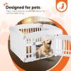 imageHealSmart 6 Panel 24quot Plastic Dog Playpen Folding ampamp Portable Pet Playpen for Indoor ampamp Outdoor Use Safe ampamp Secure Fence Ideal for Small to Medium Dogs BlackWhite