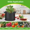 imageHealSmart 6Pack 1 Gallon Grow Bags Nonwoven Aeration Fabric Pots with Handles Cloth Plant Pots Suitable for Garden Fruits Vegetables Tomato and Flowers BlackBlack 12 Pack