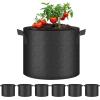imageHealSmart 6Pack 1 Gallon Grow Bags Nonwoven Aeration Fabric Pots with Handles Cloth Plant Pots Suitable for Garden Fruits Vegetables Tomato and Flowers BlackBlack 6 Pack