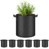 imageHealSmart 6Pack 1 Gallon Grow Bags Nonwoven Aeration Fabric Pots with Handles Cloth Plant Pots Suitable for Garden Fruits Vegetables Tomato and Flowers BlackBlack 6 Pack