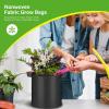 imageHealSmart 6Pack 1 Gallon Grow Bags Nonwoven Aeration Fabric Pots with Handles Cloth Plant Pots Suitable for Garden Fruits Vegetables Tomato and Flowers BlackBlack 12 Pack