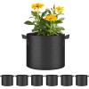 imageHealSmart 6Pack 1 Gallon Grow Bags Nonwoven Aeration Fabric Pots with Handles Cloth Plant Pots Suitable for Garden Fruits Vegetables Tomato and Flowers BlackBlack 6 Pack