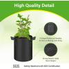imageHealSmart 6Pack 1 Gallon Grow Bags Nonwoven Aeration Fabric Pots with Handles Cloth Plant Pots Suitable for Garden Fruits Vegetables Tomato and Flowers BlackBlack 12 Pack