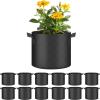 imageHealSmart 6Pack 1 Gallon Grow Bags Nonwoven Aeration Fabric Pots with Handles Cloth Plant Pots Suitable for Garden Fruits Vegetables Tomato and Flowers BlackBlack 12 Pack