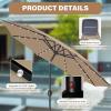 imageHealSmart 75ft Patio Umbrella with Push Button TiltCrank Outdoor Table Market Yard Umbrella 6 Sturdy Ribs for Garden Deck Backyard Pool9ftLEDTan2P