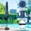 imageHealSmart 75ft Patio Umbrella with Push Button TiltCrank Outdoor Table Market Yard Umbrella 6 Sturdy Ribs for Garden Deck Backyard PoolBlue