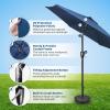 imageHealSmart 75ft Patio Umbrella with Push Button TiltCrank Outdoor Table Market Yard Umbrella 6 Sturdy Ribs for Garden Deck Backyard PoolBlue2P