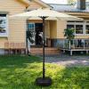 imageHealSmart 75ft Patio Umbrella with Push Button TiltCrank Outdoor Table Market Yard Umbrella 6 Sturdy Ribs for Garden Deck Backyard PoolCreamy White