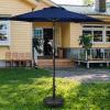 imageHealSmart 75ft Patio Umbrella with Push Button TiltCrank Outdoor Table Market Yard Umbrella 6 Sturdy Ribs for Garden Deck Backyard PoolDark Blue