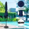 imageHealSmart 75ft Patio Umbrella with Push Button TiltCrank Outdoor Table Market Yard Umbrella 6 Sturdy Ribs for Garden Deck Backyard PoolDark Blue