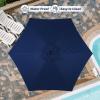 imageHealSmart 75ft Patio Umbrella with Push Button TiltCrank Outdoor Table Market Yard Umbrella 6 Sturdy Ribs for Garden Deck Backyard PoolDark Blue