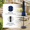imageHealSmart 75ft Patio Umbrella with Push Button TiltCrank Outdoor Table Market Yard Umbrella 6 Sturdy Ribs for Garden Deck Backyard PoolDark Blue2P