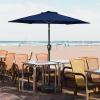 imageHealSmart 75ft Patio Umbrella with Push Button TiltCrank Outdoor Table Market Yard Umbrella 6 Sturdy Ribs for Garden Deck Backyard PoolDark Blue2P