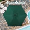 imageHealSmart 75ft Patio Umbrella with Push Button TiltCrank Outdoor Table Market Yard Umbrella 6 Sturdy Ribs for Garden Deck Backyard PoolGreen