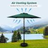 imageHealSmart 75ft Patio Umbrella with Push Button TiltCrank Outdoor Table Market Yard Umbrella 6 Sturdy Ribs for Garden Deck Backyard PoolGreen