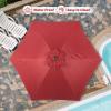 imageHealSmart 75ft Patio Umbrella with Push Button TiltCrank Outdoor Table Market Yard Umbrella 6 Sturdy Ribs for Garden Deck Backyard PoolRed