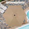 imageHealSmart 75ft Patio Umbrella with Push Button TiltCrank Outdoor Table Market Yard Umbrella 6 Sturdy Ribs for Garden Deck Backyard PoolTan