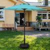 imageHealSmart 75ft Patio Umbrella with Push Button TiltCrank Outdoor Table Market Yard Umbrella 6 Sturdy Ribs for Garden Deck Backyard PoolTurquoise