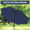 imageHealSmart 9 Patio Umbrella Replacement Canopy Cover with 8 Ribs Outdoor Table Market Yard Umbrellas2PDark Blue