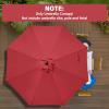 imageHealSmart 9 Patio Umbrella Replacement Canopy Cover with 8 Ribs Outdoor Table Market Yard Umbrellas2PRed