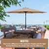 imageHealSmart 9 Patio Umbrella Replacement Canopy Cover with 8 Ribs Outdoor Table Market Yard Umbrellas2PTan