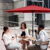 imageHealSmart 9 Patio Umbrella Replacement Canopy Cover with 8 Ribs Outdoor Table Market Yard UmbrellasRedCanopy