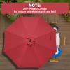 imageHealSmart 9 Patio Umbrella Replacement Canopy Cover with 8 Ribs Outdoor Table Market Yard UmbrellasRedCanopy