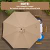 imageHealSmart 9 Patio Umbrella Replacement Canopy Cover with 8 Ribs Outdoor Table Market Yard UmbrellasTanCanopy