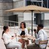 imageHealSmart 9 Patio Umbrella Replacement Canopy Cover with 8 Ribs Outdoor Table Market Yard UmbrellasTanCanopy