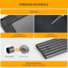 imageHealSmart Cooling Elevated Dog Bed Outdoor Raised Portable Dog Cot Beds NoSlip Feet Durable Portable Pet Hammock Bed 42x252x8 Inch GreyBlack