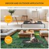 imageHealSmart Cooling Elevated Dog Bed Outdoor Raised Portable Dog Cot Beds NoSlip Feet Durable Portable Pet Hammock Bed 42x252x8 Inch GreyBlack