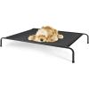imageHealSmart Cooling Elevated Dog Bed Outdoor Raised Portable Dog Cot Beds NoSlip Feet Durable Portable Pet Hammock Bed 42x252x8 Inch GreyBlack