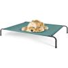 imageHealSmart Cooling Elevated Dog Bed Outdoor Raised Portable Dog Cot Beds NoSlip Feet Durable Portable Pet Hammock Bed 42x252x8 Inch GreyGreen