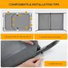 imageHealSmart Cooling Elevated Dog Bed Outdoor Raised Portable Dog Cot Beds NoSlip Feet Durable Portable Pet Hammock Bed 42x252x8 Inch GreyGrey