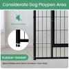 imageHealSmart Dog Playpen Indoor Puppy Playpen Indoor for Yard Camping 24quot Height 8 Panels Heavy Duty Dog Pen for PuppiesSmall Dogs BlackBlack