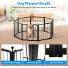 imageHealSmart Dog Playpen Indoor Puppy Playpen Indoor for Yard Camping 24quot Height 8 Panels Heavy Duty Dog Pen for PuppiesSmall Dogs BlackBlack