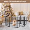 imageHealSmart Dog Playpen Indoor Puppy Playpen Indoor for Yard Camping 24quot Height 8 Panels Heavy Duty Dog Pen for PuppiesSmall Dogs BlackBlack